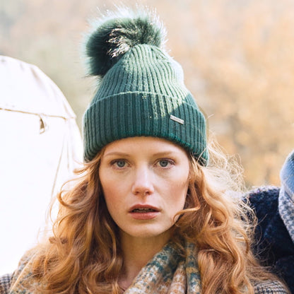 Gorro con pompón Kenzie con pompón sintético de Barts - Bosque