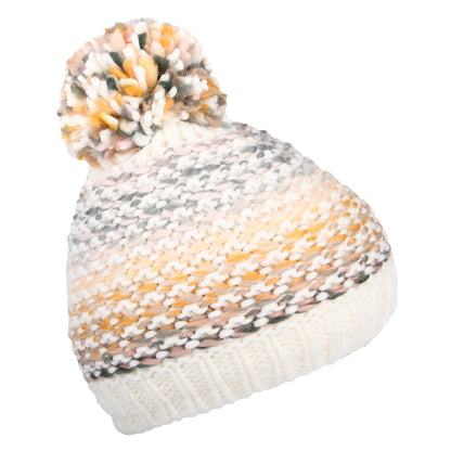 Gorro con pompón Myonet Space-Dyed de Barts - Crema-Verde Celadón