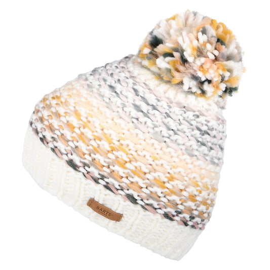 Gorro con pompón Myonet Space-Dyed de Barts - Crema-Verde Celadón