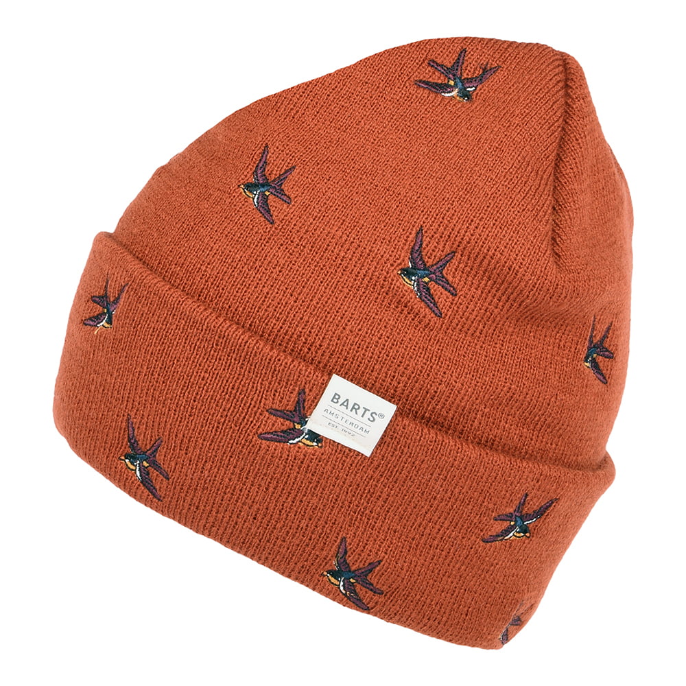 Gorro Beanie Vinson con vuelta Swallow de Barts - Rojo Óxido