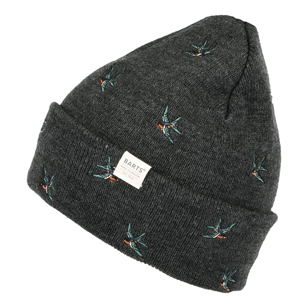 Gorro Beanie Vinson con vuelta con golondrinas de Barts - Gris Oscuro