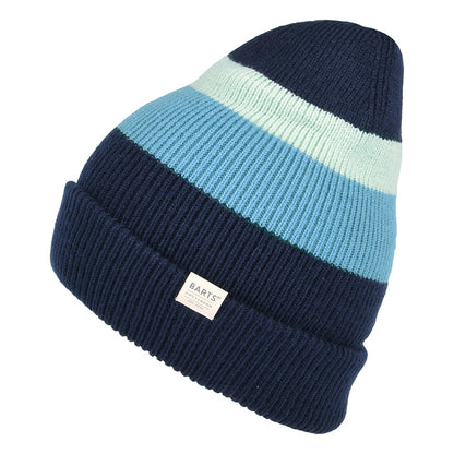 Gorro Beanie Cowie Vuelta Tejida con franjas de Barts - Azul