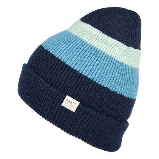Gorro Beanie Cowie Vuelta Tejida con franjas de Barts - Azul