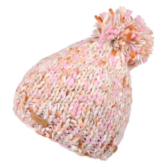 Gorro con pompón Muer Space-Dyed de Barts - Crema-Rosa