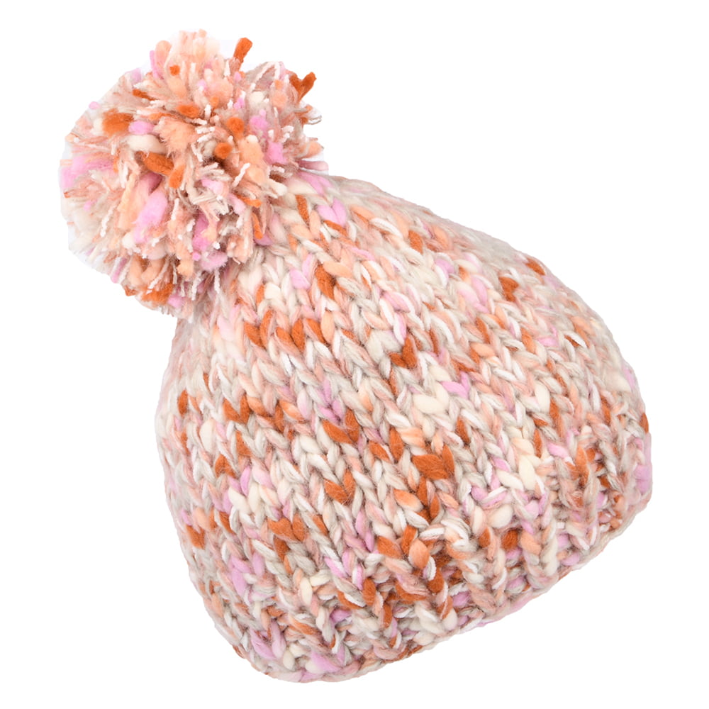 Gorro con pompón Muer Space-Dyed de Barts - Crema-Rosa