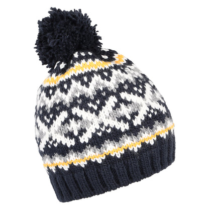 Gorro con pompón Pazo Fair Isle de Barts - Azul Marino