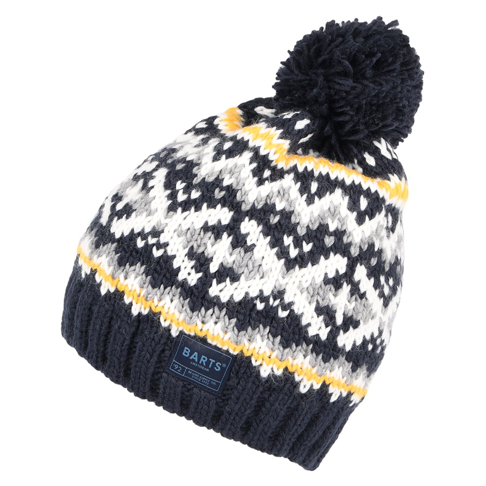 Gorro con pompón Pazo Fair Isle de Barts - Azul Marino