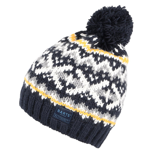 Gorro con pompón Pazo Fair Isle de Barts - Azul Marino