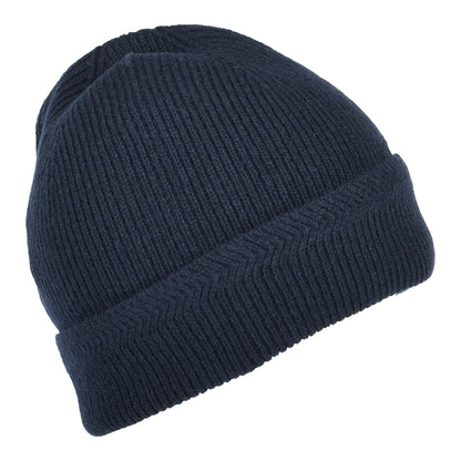 Gorro Beanie de canalé de Lyle & Scott - Azul Oscuro