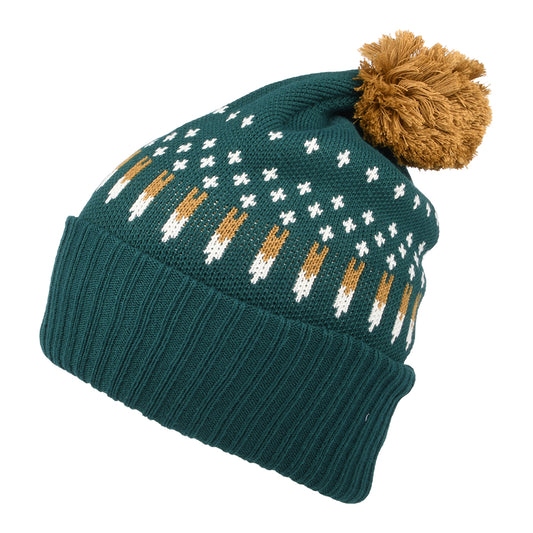 Gorro con pompón Snowfall Powder Town de Patagonia - Verde Oscuro