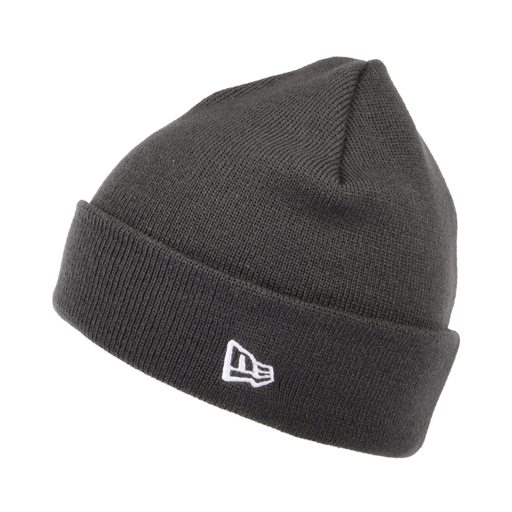 Gorro Beanie NE Pop Short con vuelta de New Era - Grafito