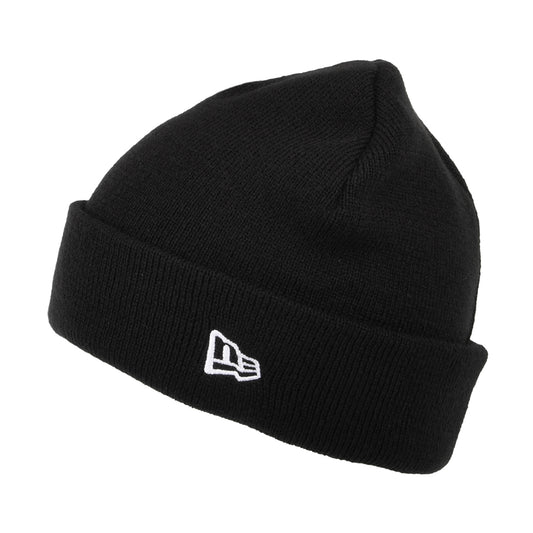 Gorro Beanie NE Pop Short con vuelta de New Era - Negro
