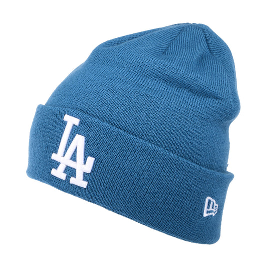 Gorro Beanie con vuelta MLB League Essential L.A. Dodgers de New Era - Azul Verdoso-Blanco