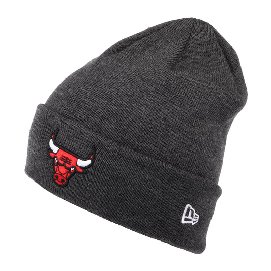 Gorro Beanie con vuelta NBA Heather Essential Chicago Bulls de New Era - Grafito