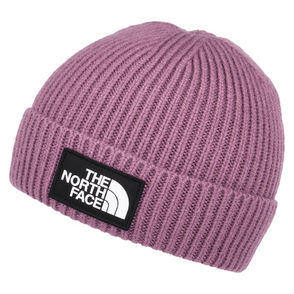 Gorro TNF Logo Box con vuelta de The North Face - Morado