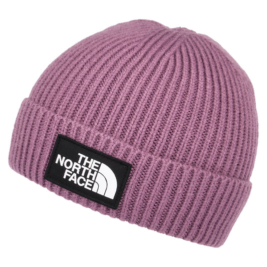 Gorro TNF Logo Box con vuelta de The North Face - Morado