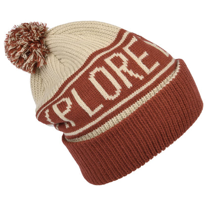 Gorro con pompón Retro TNF Pompón de The North Face - Rojo-Beige Arena