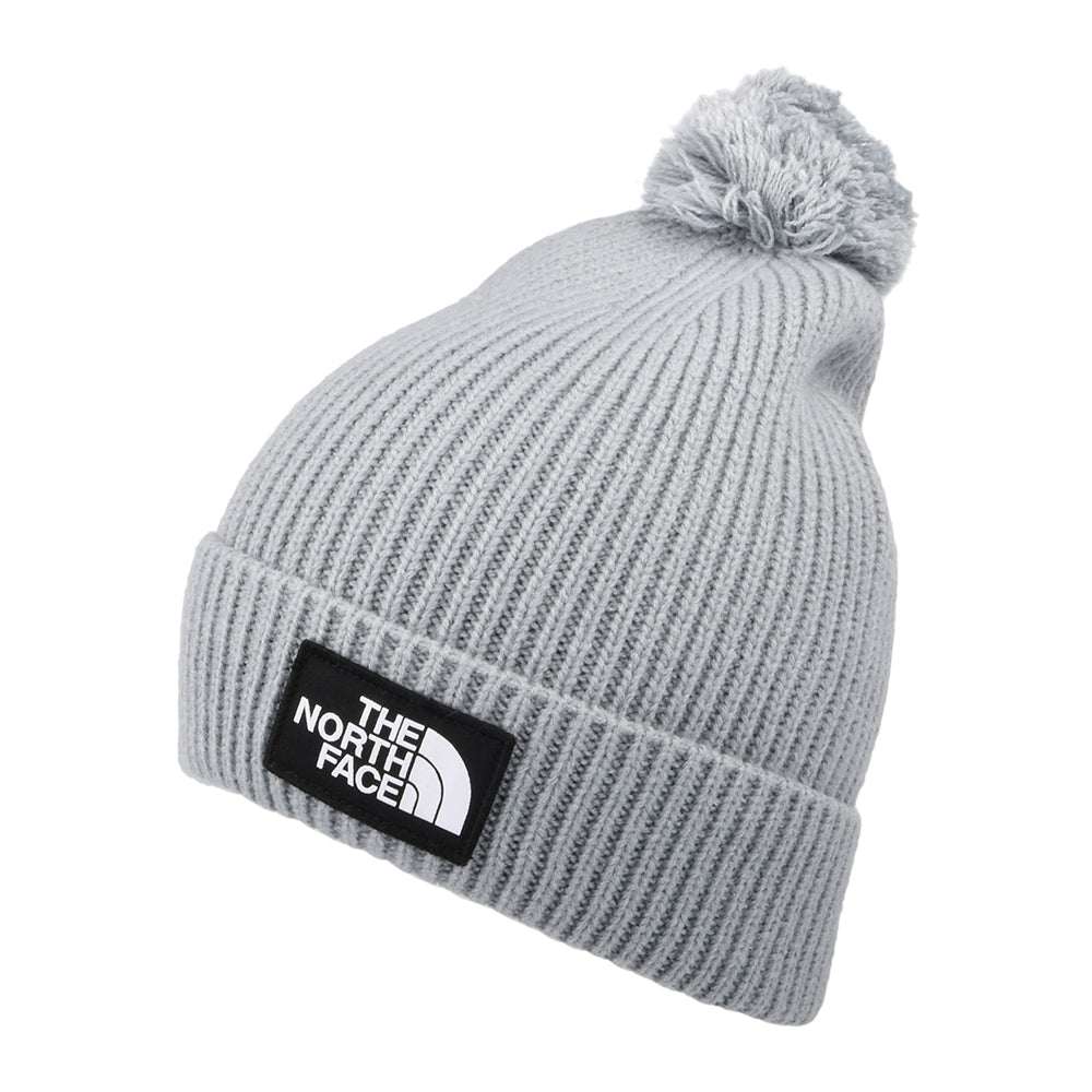 Gorro con Pompón Logo Box de The North Face - Gris