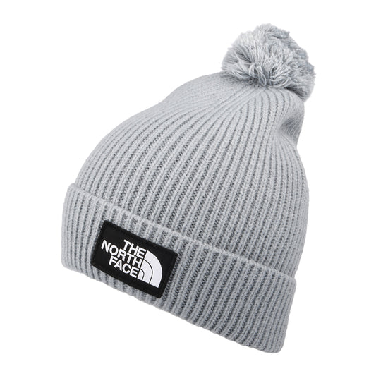 Gorro con Pompón Logo Box de The North Face - Gris