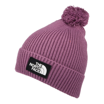 Gorro con Pompón Logo Box de The North Face - Morado