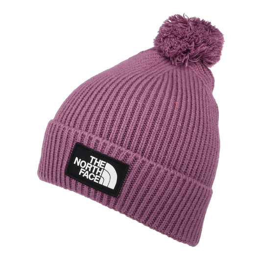 Gorro con Pompón Logo Box de The North Face - Morado