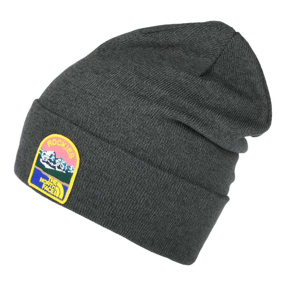 Gorro Beanie Embroidered Earthscape de The North Face - Gris Oscuro Jaspeado