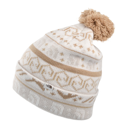 Gorro con pompón Fair Isle de The North Face - Beige