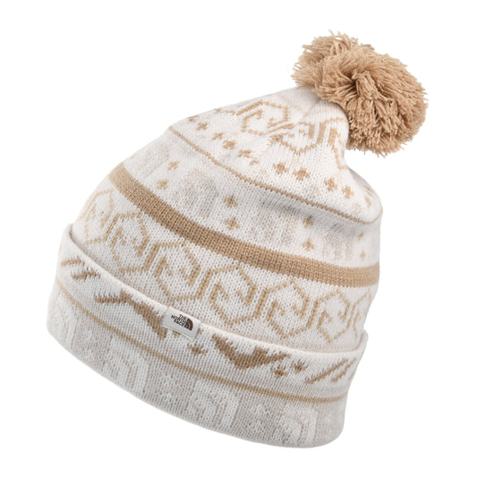 Gorro con pompón Fair Isle de The North Face - Beige
