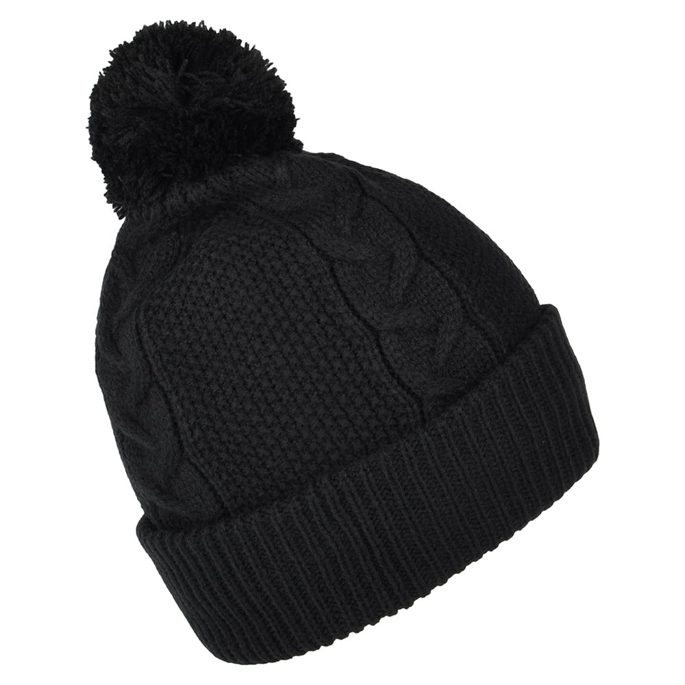 Gorro con pompón Minna de punto cable de The North Face - Negro