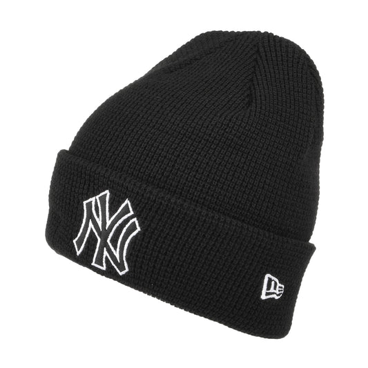 Gorro Beanie con vuelta MLB Pop Outline New York Yankees de New Era - Negro