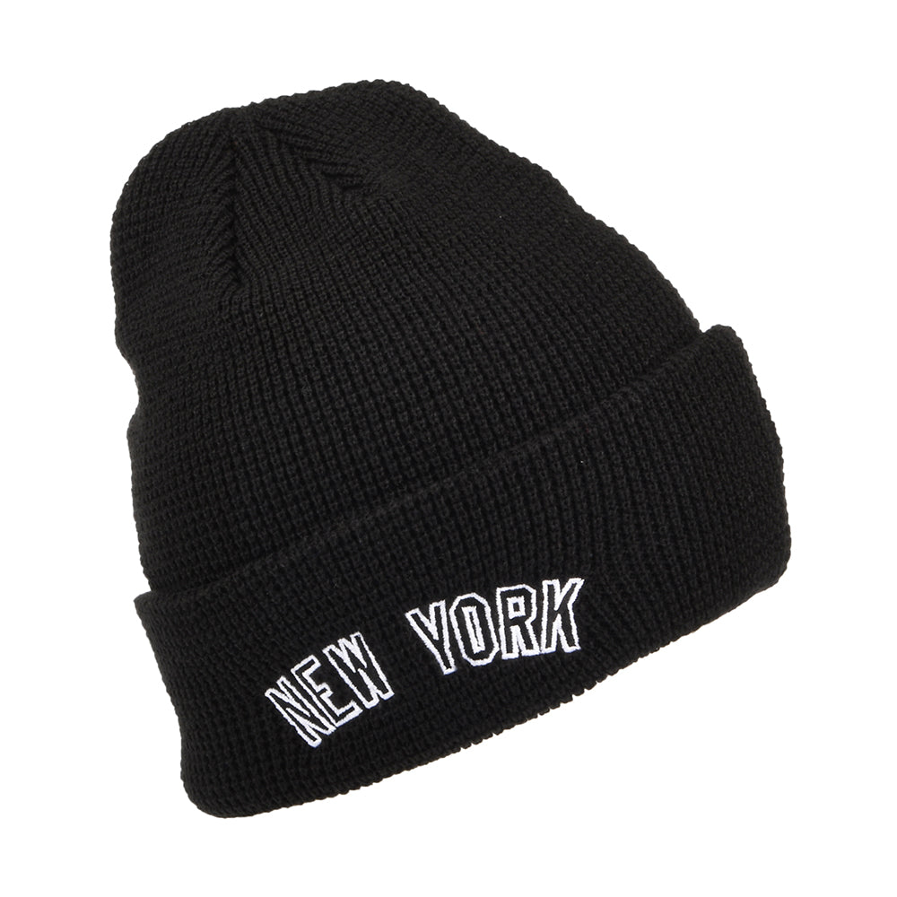 Gorro Beanie con vuelta MLB Pop Outline New York Yankees de New Era - Negro