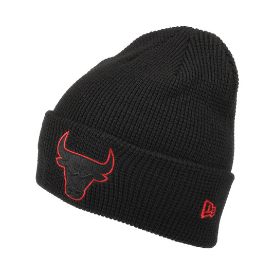Gorro Beanie con vuelta NBA Pop Outline Chicago Bulls de New Era - Negro