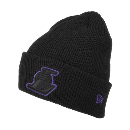 Gorro Beanie con vuelta NBA Pop Outline L.A. Lakers de New Era - Negro