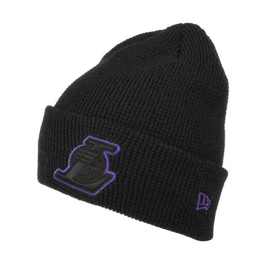 Gorro Beanie con vuelta NBA Pop Outline L.A. Lakers de New Era - Negro