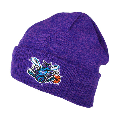 Gorro Beanie NBA Fandom Knit HWC Charlotte Hornets de Mitchell & Ness - Morado