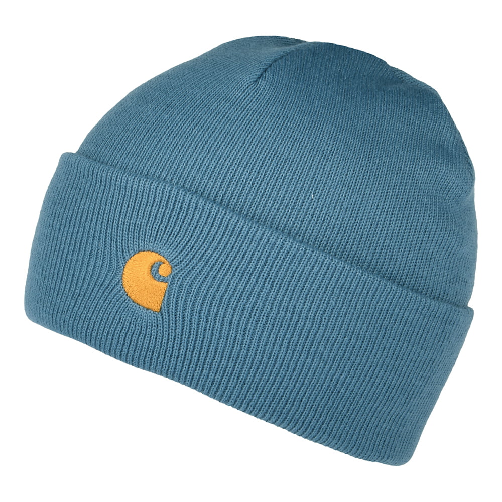 Gorro Beanie Chase con vuelta de Carhartt WIP - Azul Ártico