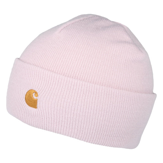 Gorro Beanie Chase con vuelta de Carhartt WIP - Rosa Claro