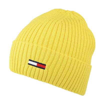 Gorro Beanie TJM Basic Rib de canalé de Tommy Hilfiger - Amarillo