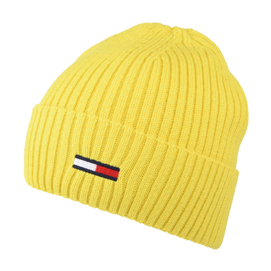 Gorro Beanie TJM Basic Rib de canalé de Tommy Hilfiger - Amarillo