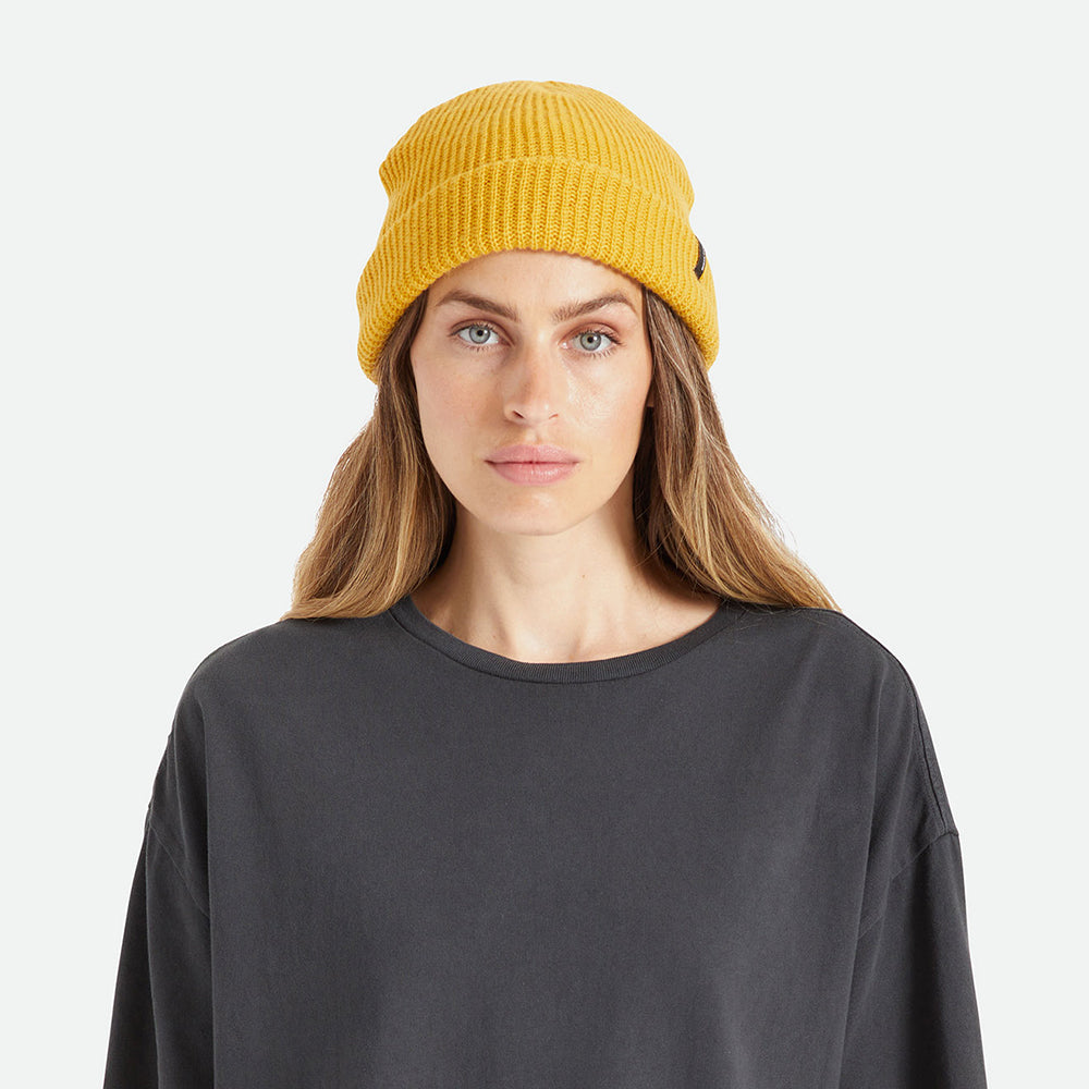 Gorro Beanie Heist con vuelta de Brixton - Mostaza