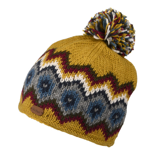 Gorro con pompón Short de Kusan - Amarillo-Gris-Multi