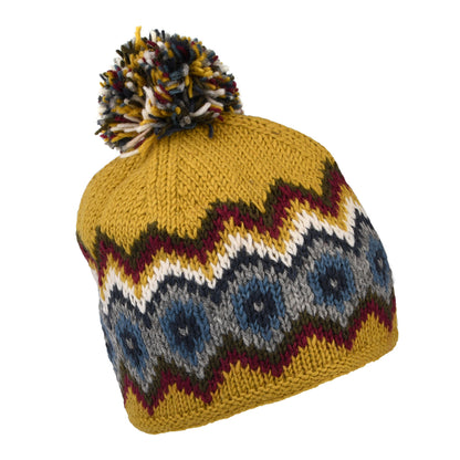 Gorro con pompón Short de Kusan - Amarillo-Gris-Multi
