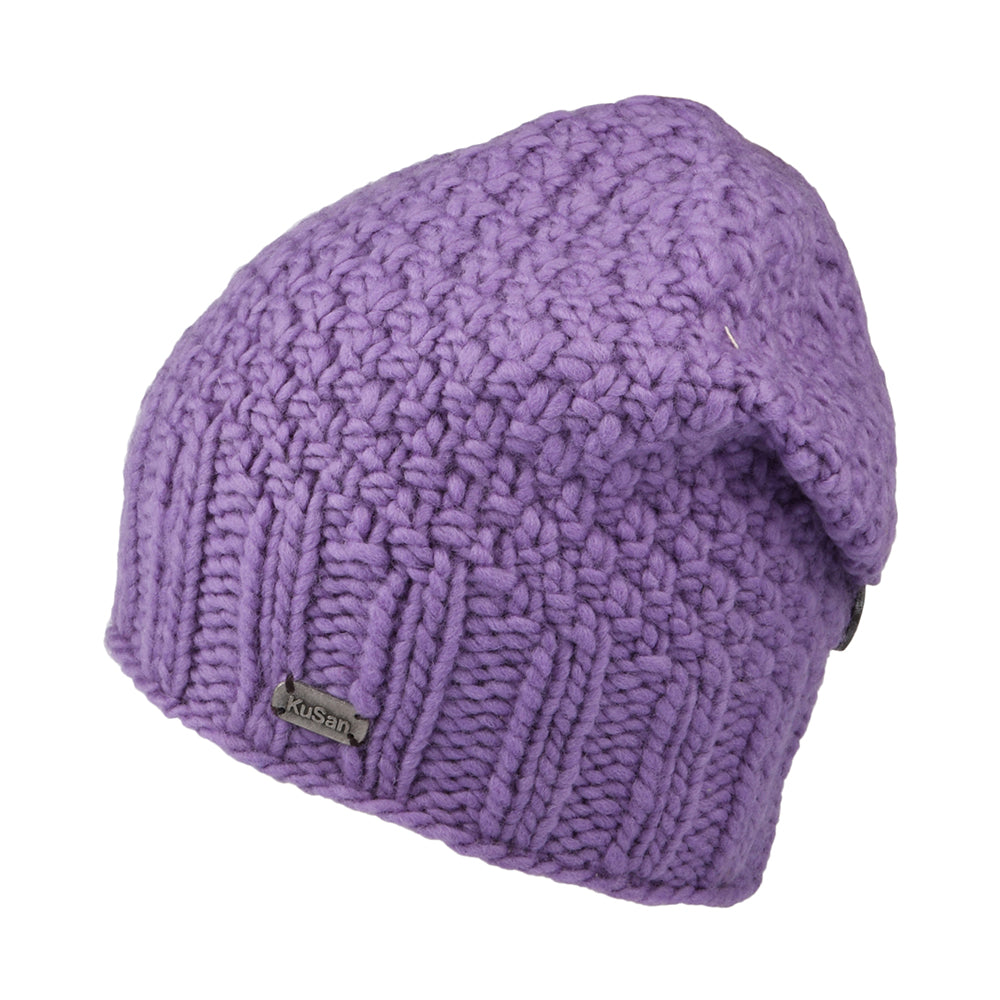 Gorro Beanie con botón de Kusan - Lila