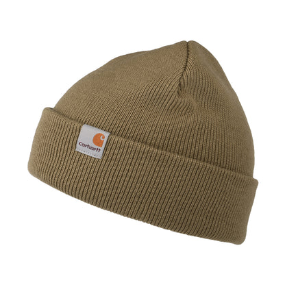 Gorro Beanie Stratus Short Watch de Carhartt WIP - Marrón Claro