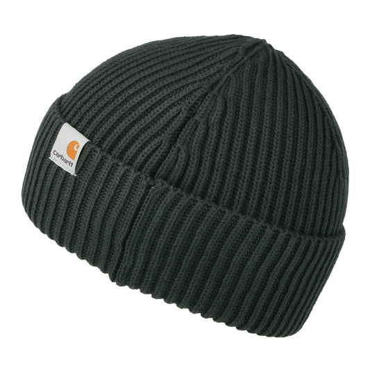 Gorro Beanie Burbank pescador de algodón orgánico de Carhartt WIP - Antracita