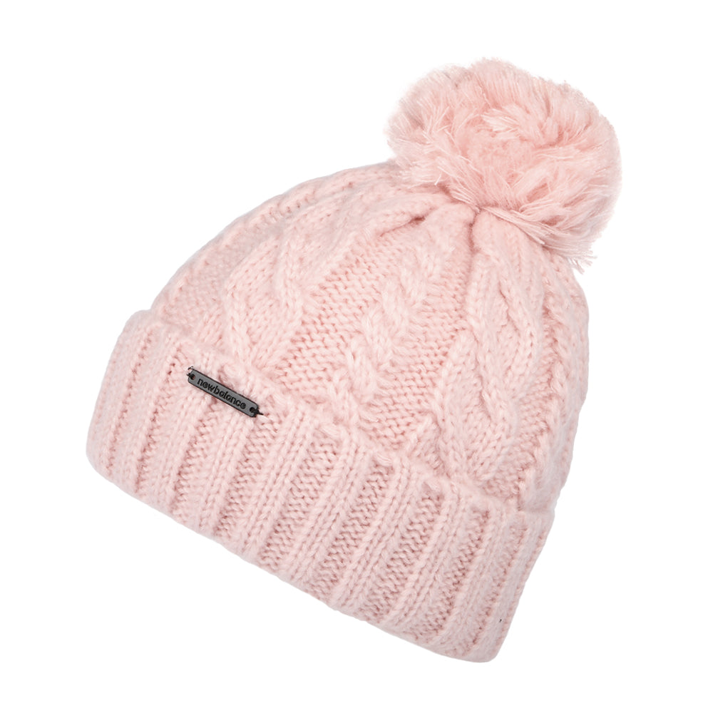 Gorro con pompón Lux Knit Pom de New Balance - Rosa