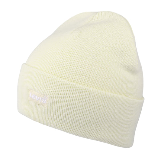 Gorro Beanie Tonal Batwing Embroidery Slouchy de Levi's - Blanco Roto