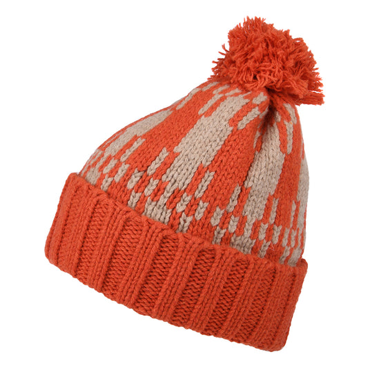 Gorro con pompón Snowbelle de lana reciclada de Patagonia - Naranja