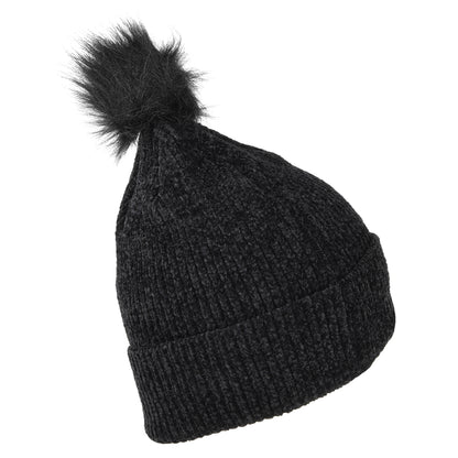 Gorro con pompón de piel sintética New York Yankees de New Era - Negro