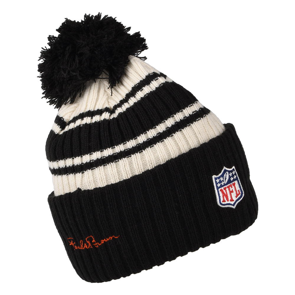 Gorro con pompón NFL Sideline Sport Knit Cincinnati Bengals de New Era - Negro-Blanco